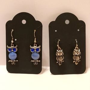 Owl Earrings 2 pairs
